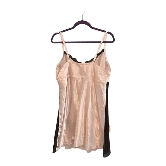 Lane Bryant Cacique Teddy Cream Black Lace Nightie Lingerie Sheer Babydoll Mesh - Picture 2 of 4